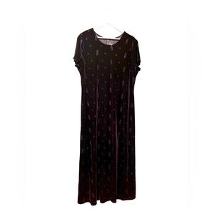 Molly Malloy Purple Velvet Maxi Dress – Size 16